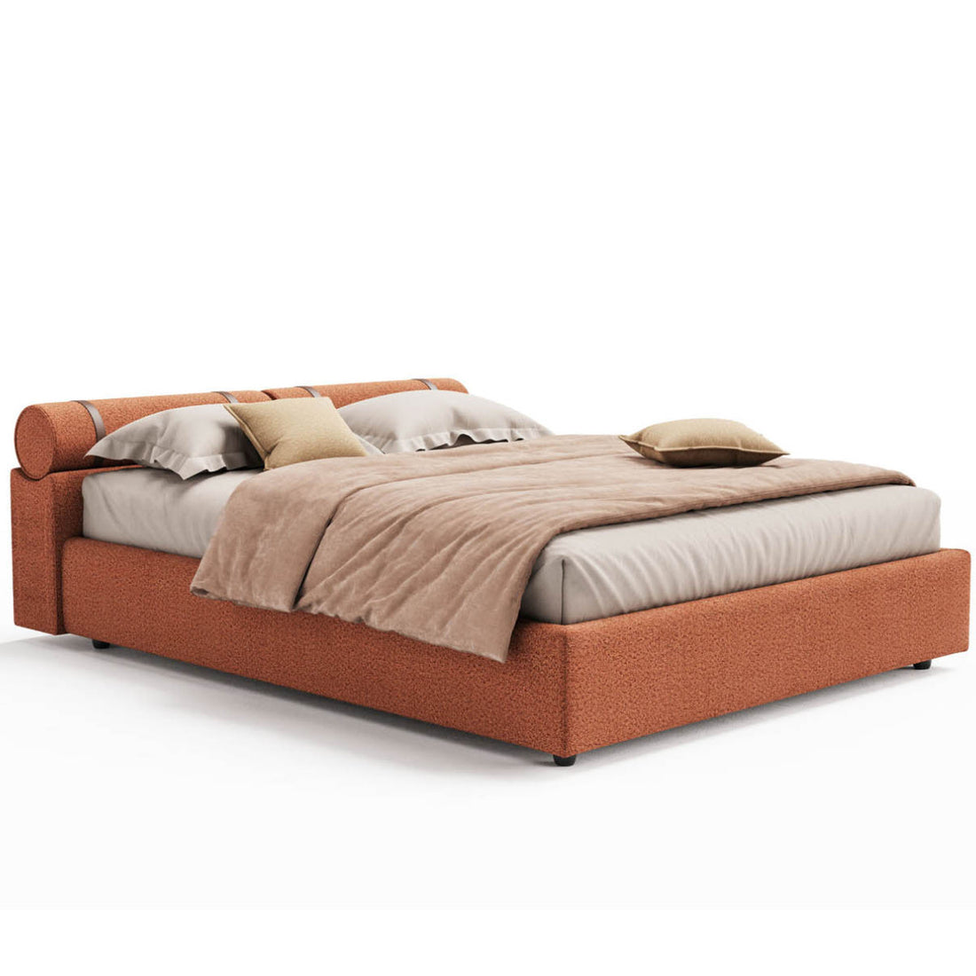 Aro Bed - Bolster Headboard Upholstered Bed