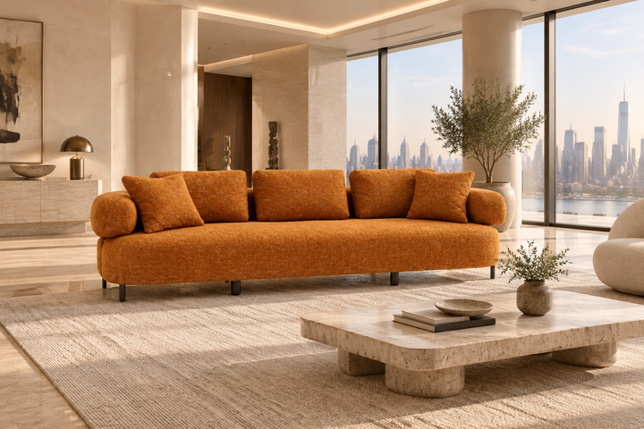 Elara sofa in a luxury ultra-modern living room