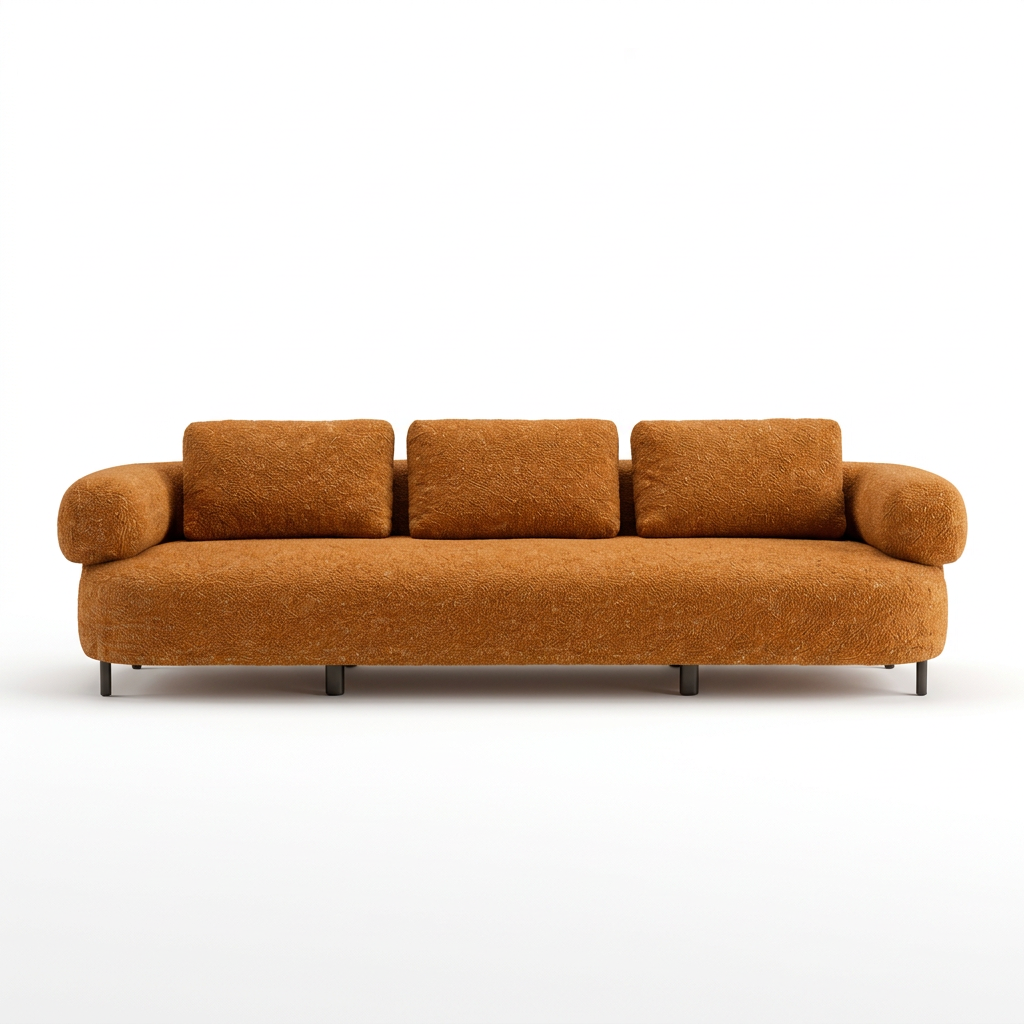 Elara sofa, straight-on front view on a white background