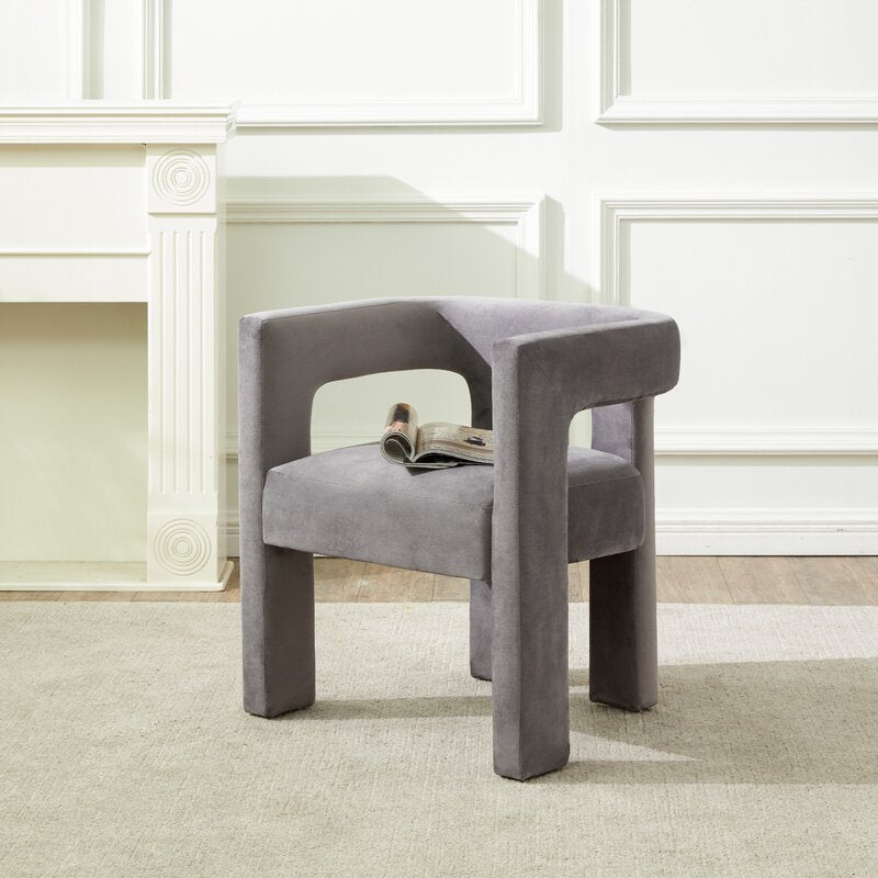 Ellery Skeleton Chair / Boucle & Velvet Upholstery