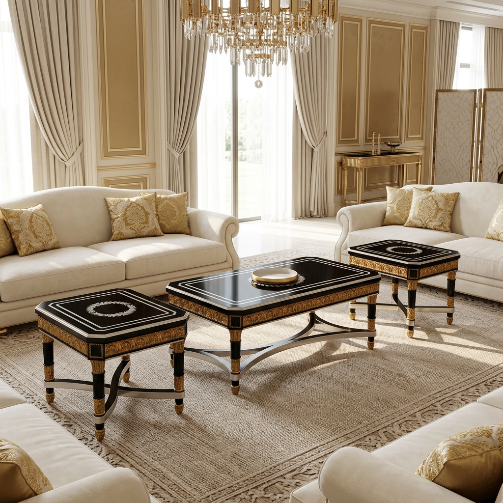 Empire table set in luxury majlis