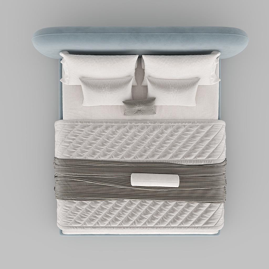 Fellow Bed / Baby Blue Suede