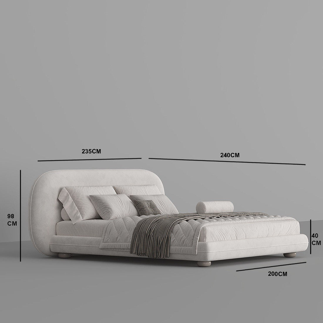Fellow Bed / White Boucle