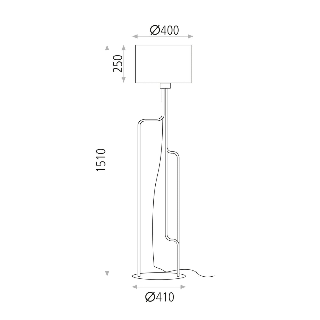 Floor Lamp Borneo / Metal