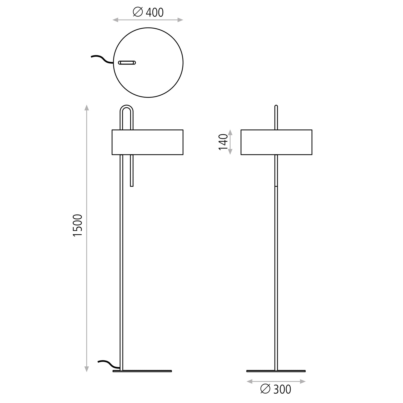 Floor Lamp Clip / Metal & Cotton