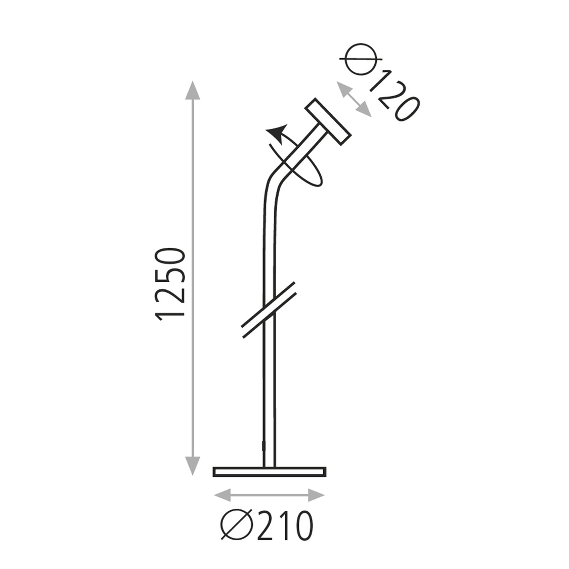 Floor Lamp Corvus / Aluminium