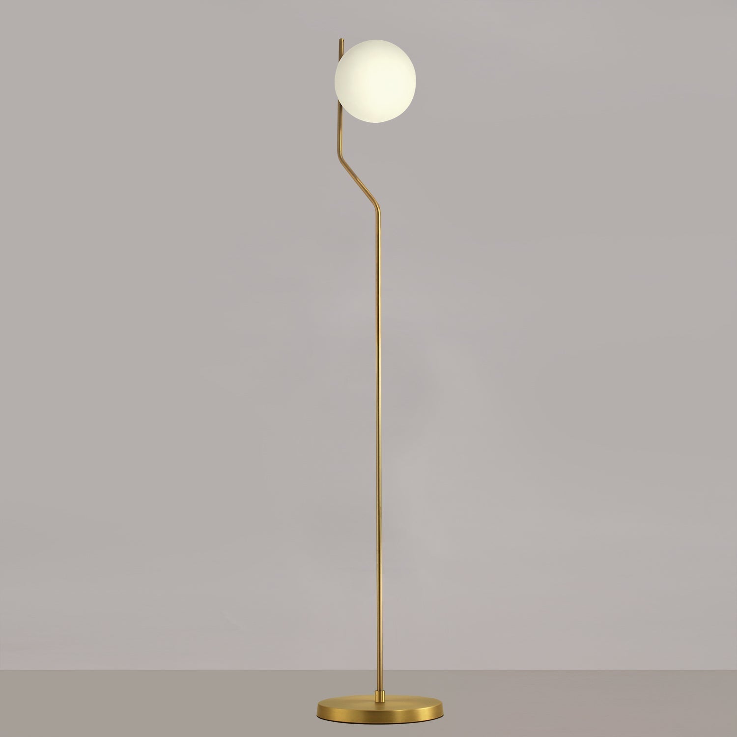 Floor Lamp Maui / Opal Glass & Metal