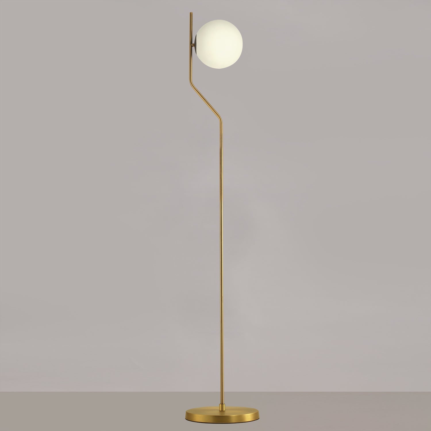 Floor Lamp Maui / Opal Glass & Metal