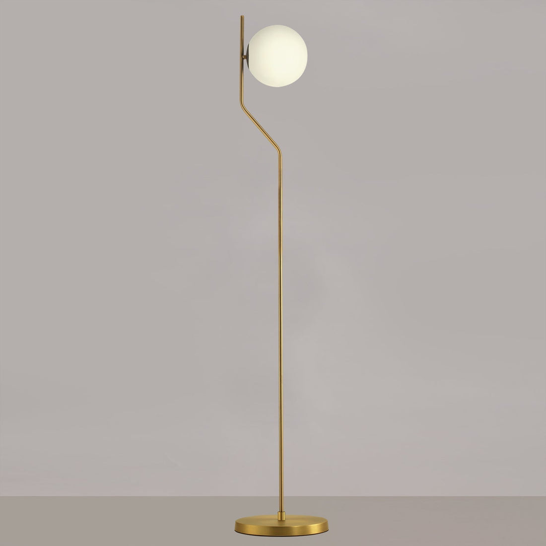 Floor Lamp Maui / Opal Glass & Metal