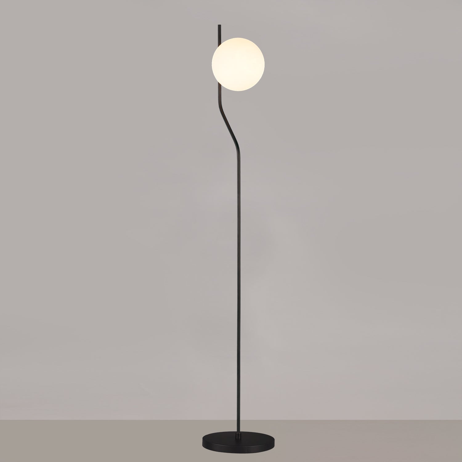 Floor Lamp Maui / Opal Glass & Metal