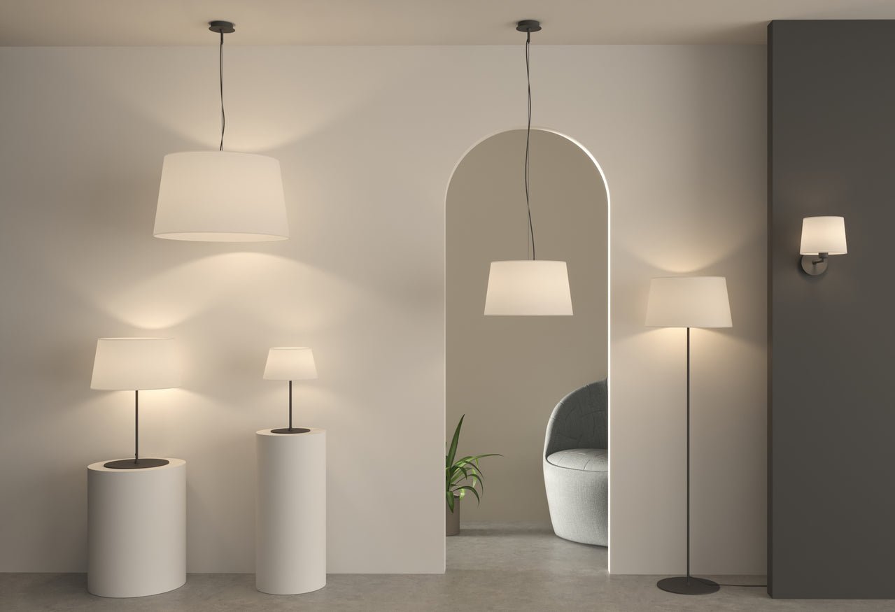 Floor Lamp Stilo / Metal & Cotton