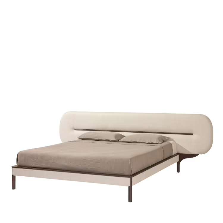 Liora Bed - Rounded Upholstered Headboard