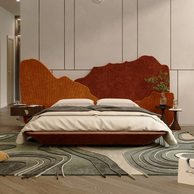 Ginko Bed - Sculptural Upholstered Bed