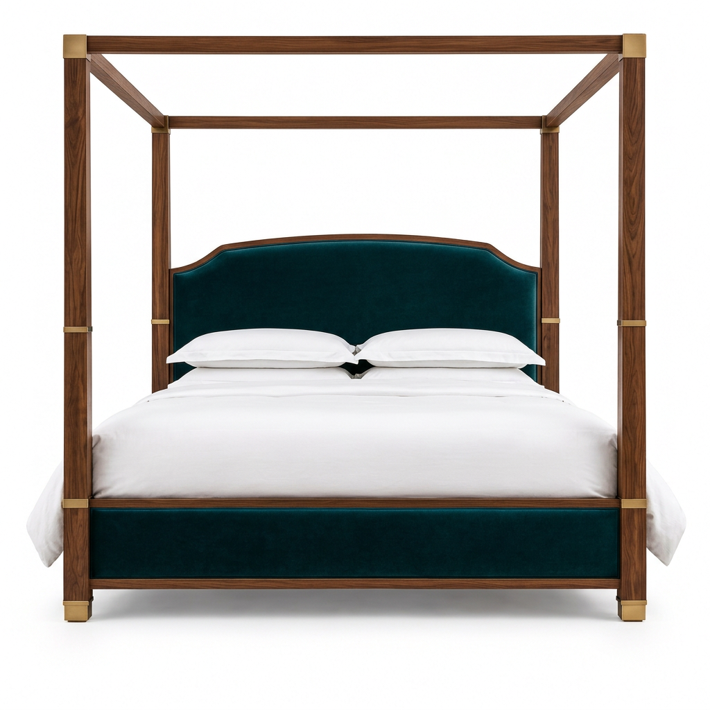 Grand Canopy Bed, front view on a white background