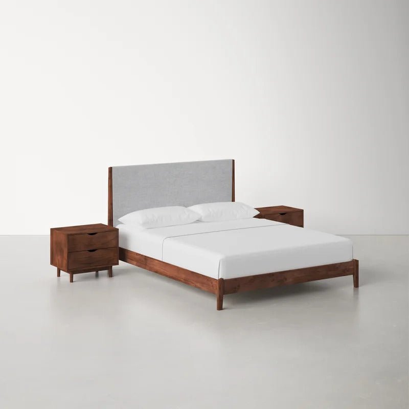 Gwyneth Platform Bed / Linen Upholstery