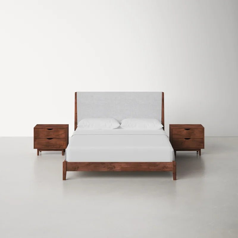 Gwyneth Platform Bed / Linen Upholstery