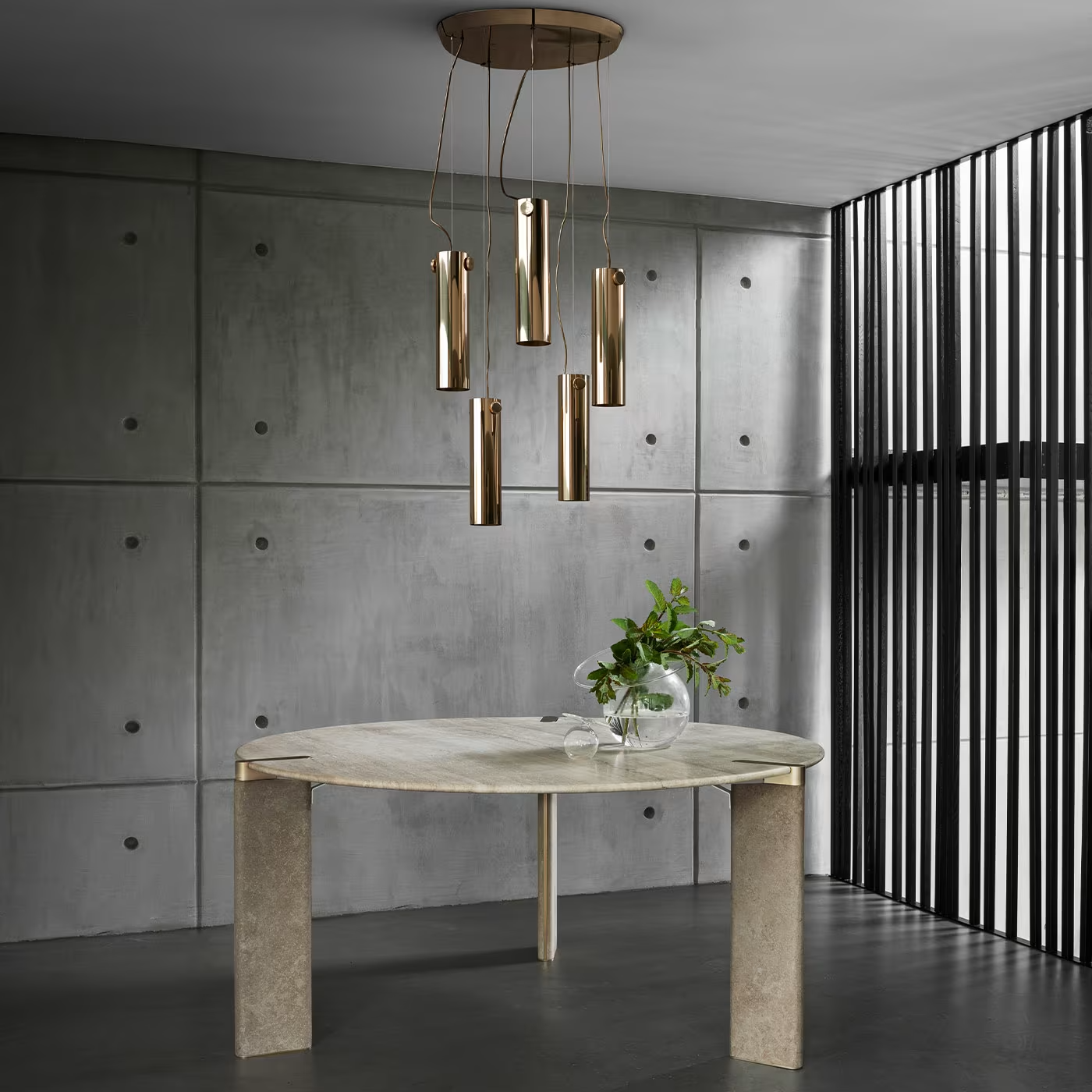 Elvara Beige Round Dining Table