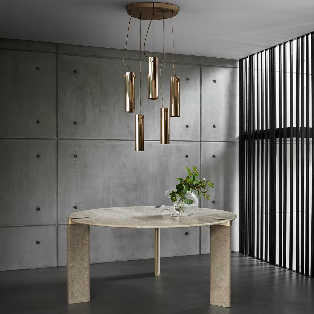 Elvara Beige Round Dining Table