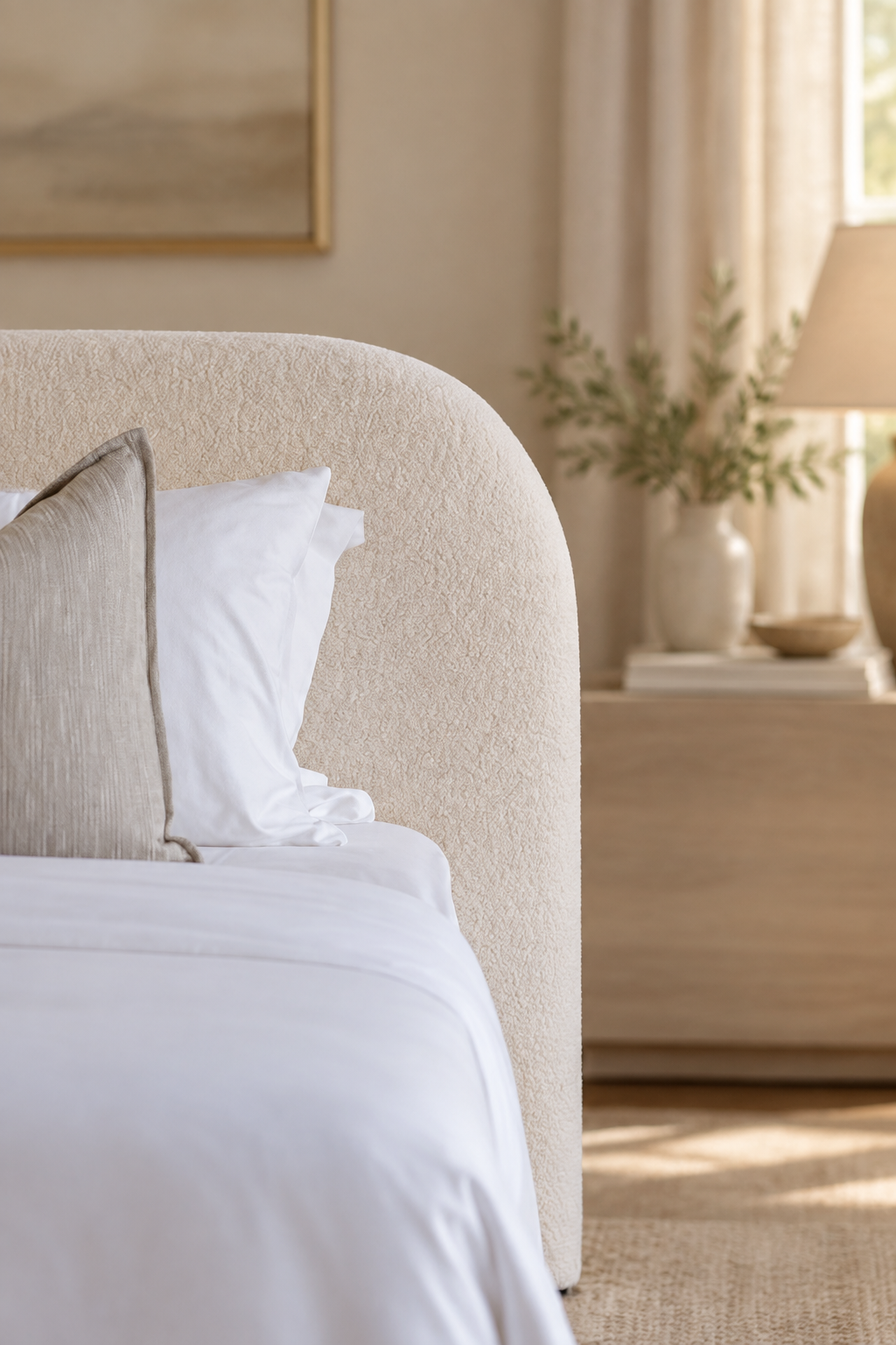 Portofino rounded headboard detail
