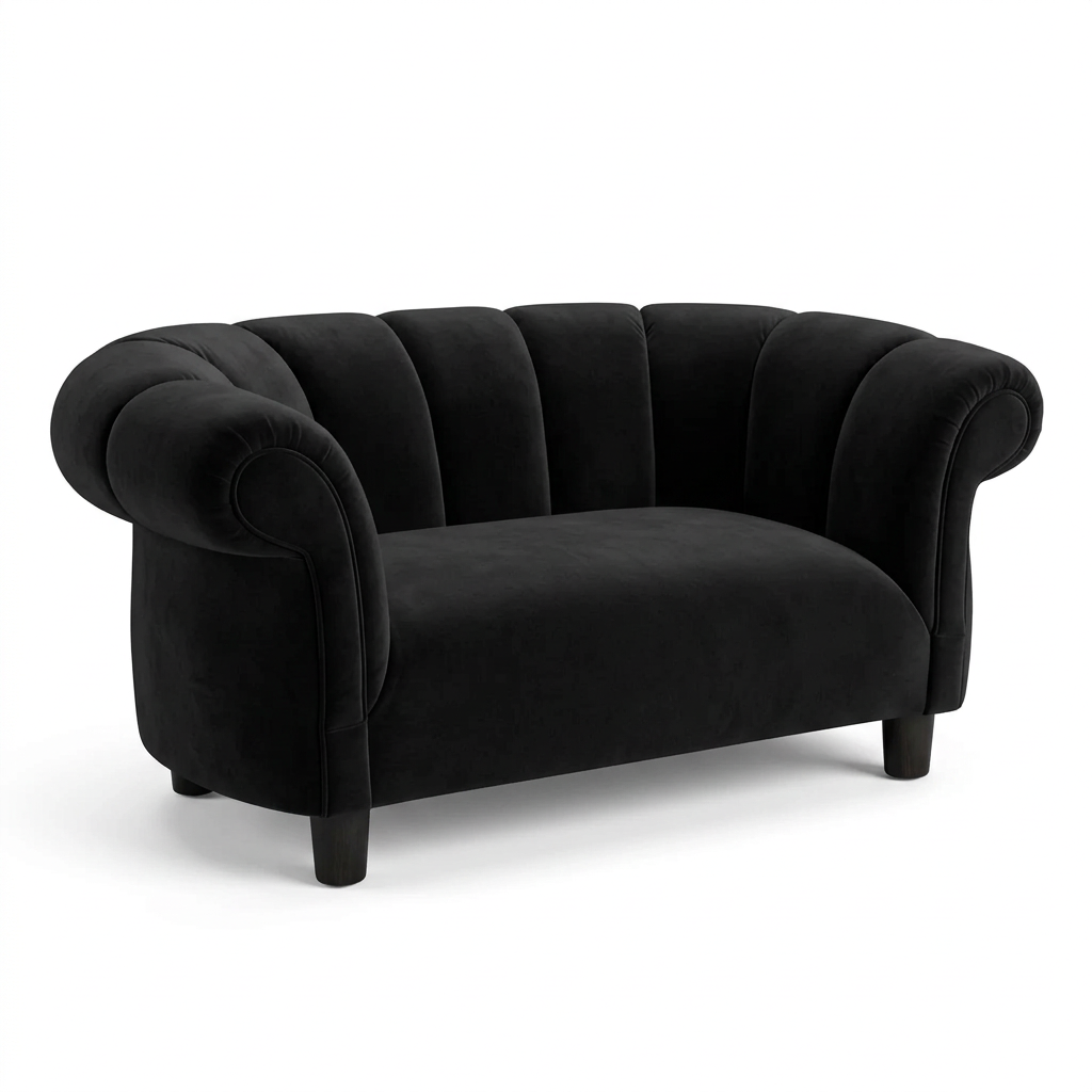 Cresswell armchair in black, AI colour visualisation