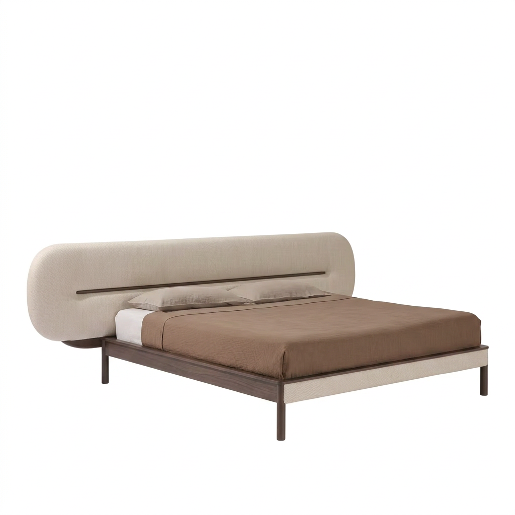 Liora bed left view on white background