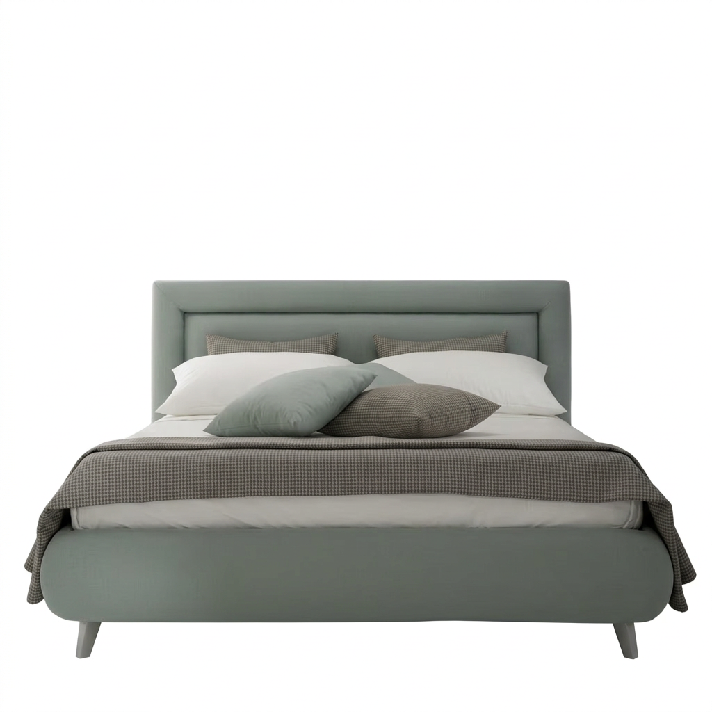 Sylva bed front view on white background