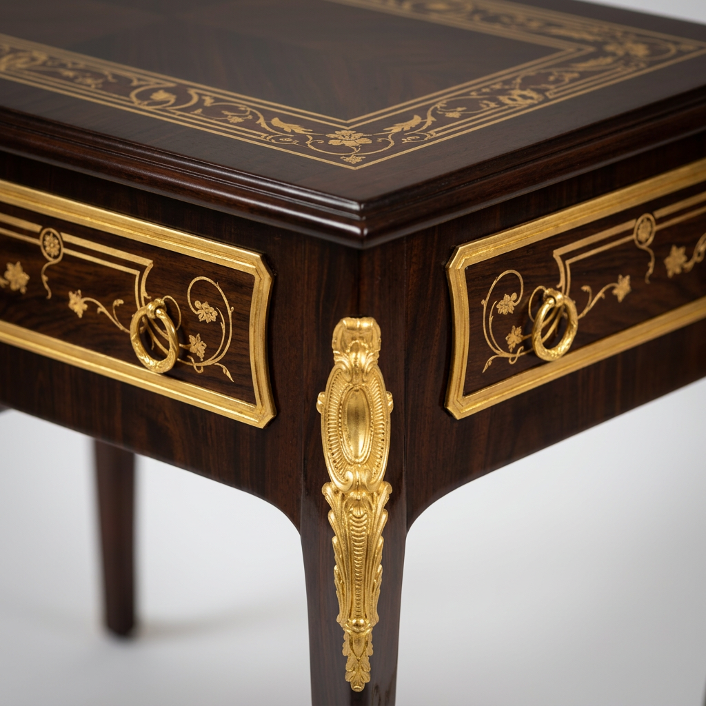 Manldo table decorative inlay detail close-up