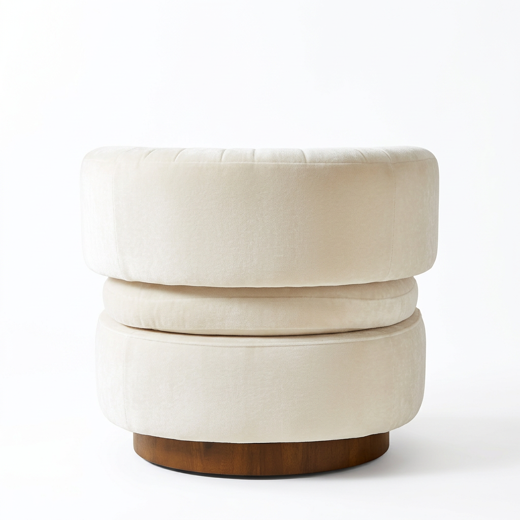AI-reconstructed rear view of Avielle ivory armchair