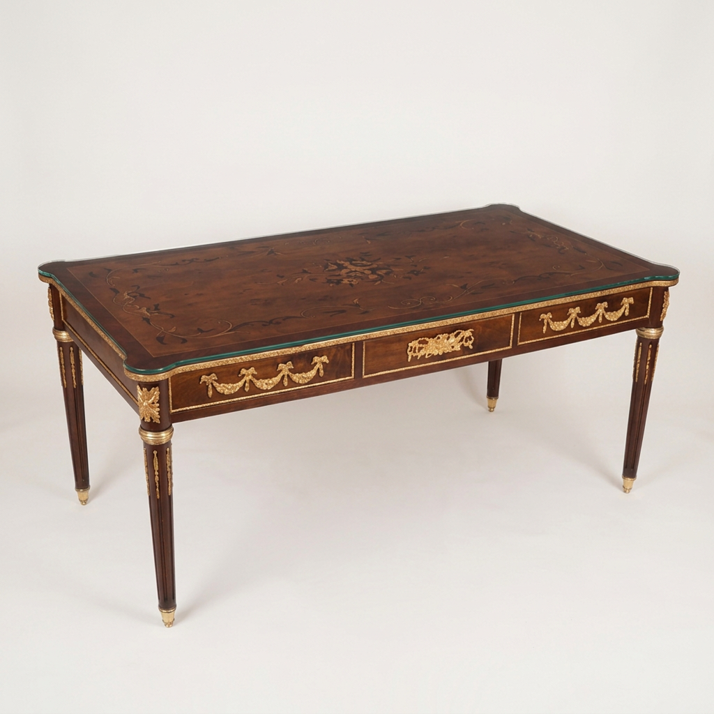 Rectangular coffee table on white background