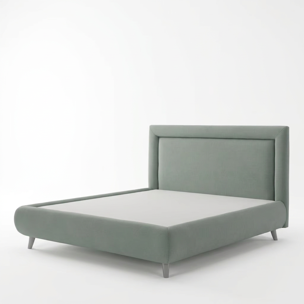 Sylva bed right view on white background