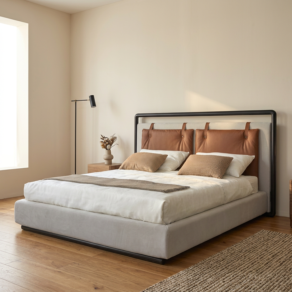 Corin bed in a contemporary bedroom