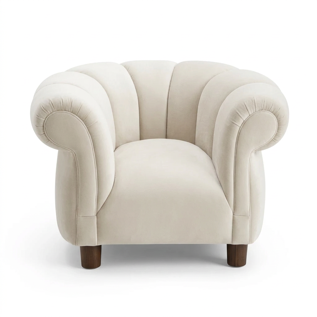 Cresswell armchair, reconstructed right view