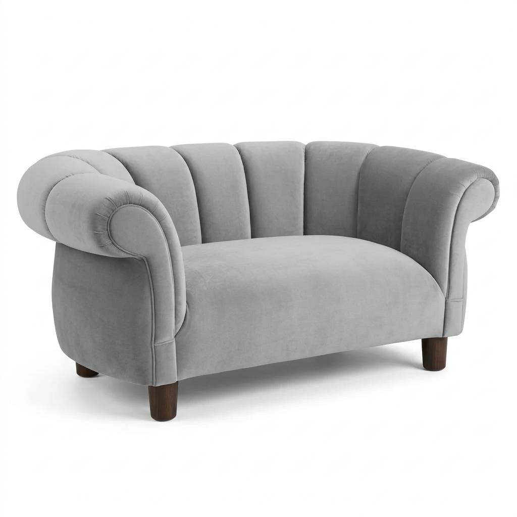 Cresswell armchair in light grey, AI colour visualisation