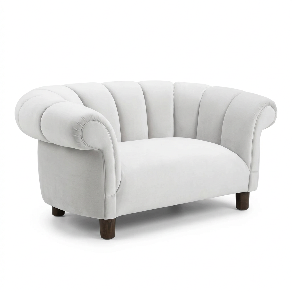 Cresswell armchair in white, AI colour visualisation