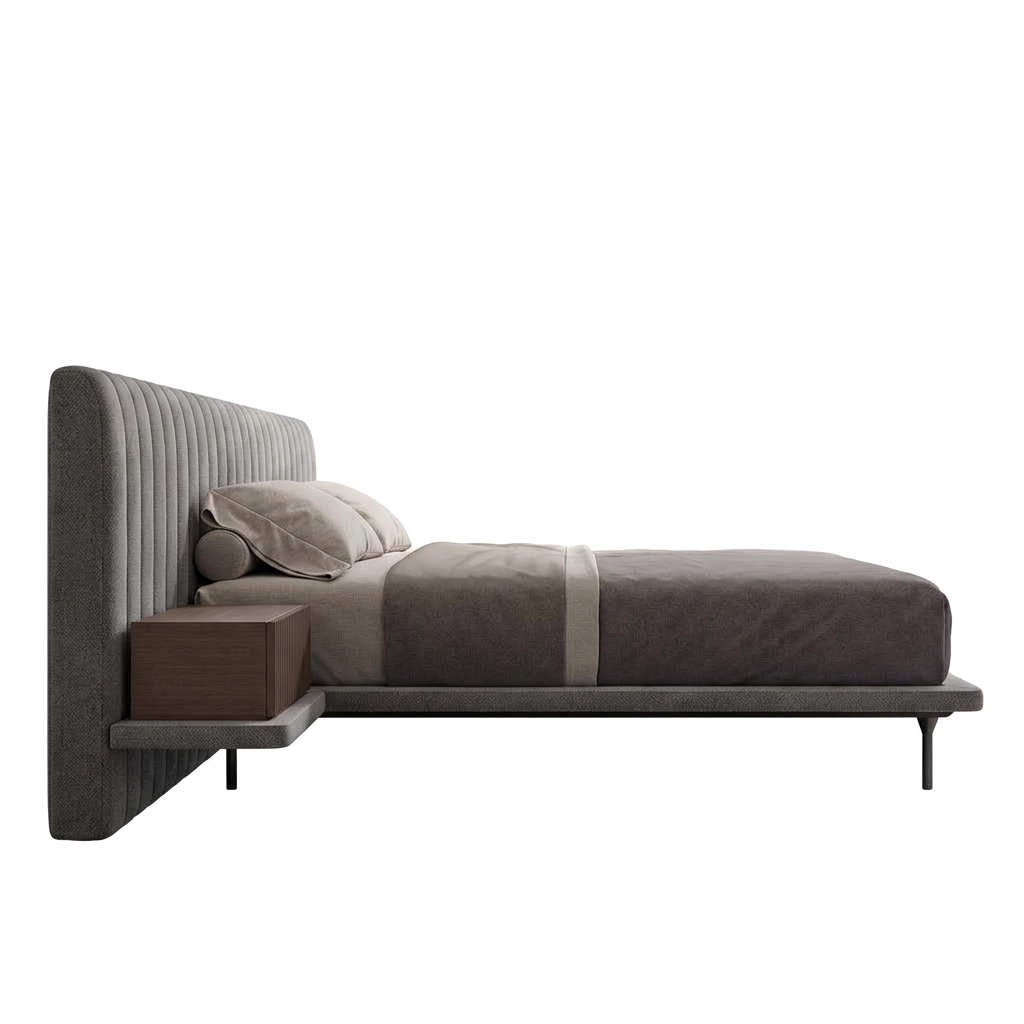 Avel bed side profile on white background