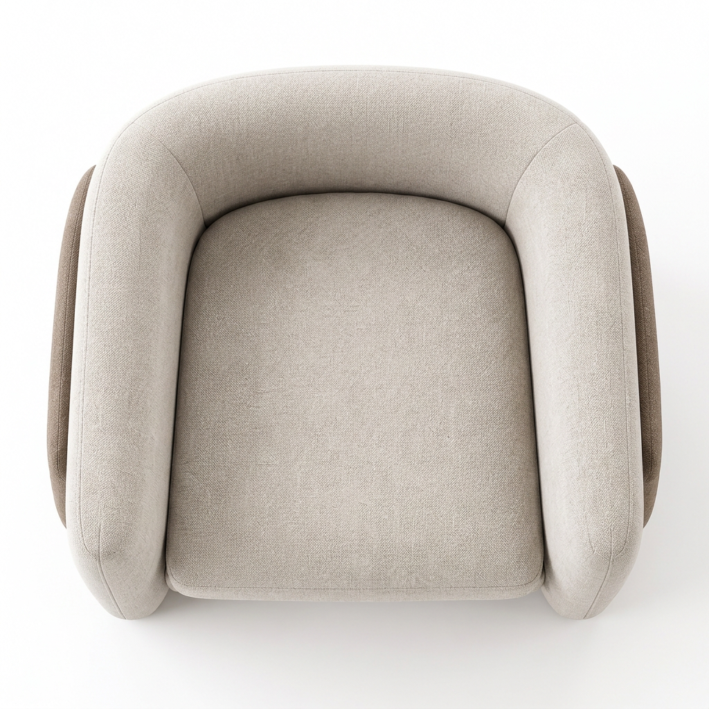 Varen two-tone armchair top view