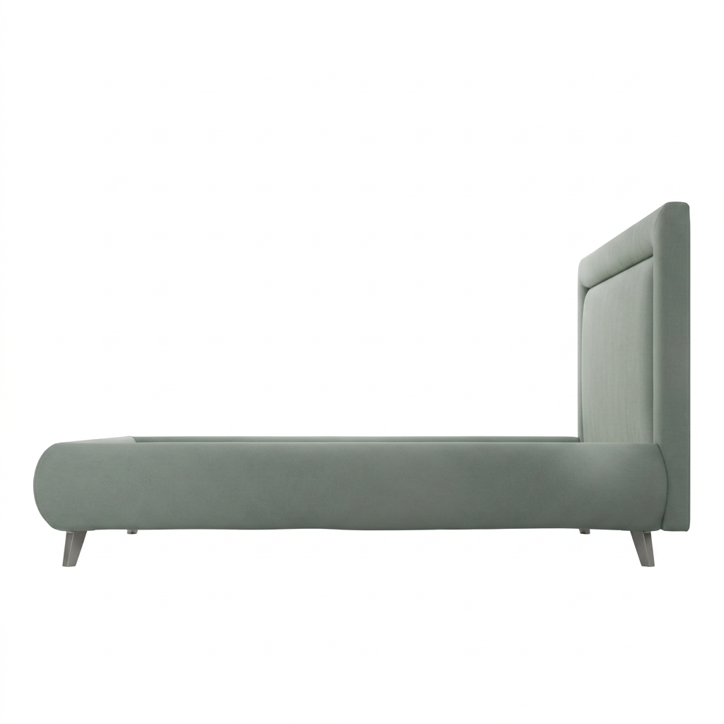 Sylva bed side view on white background