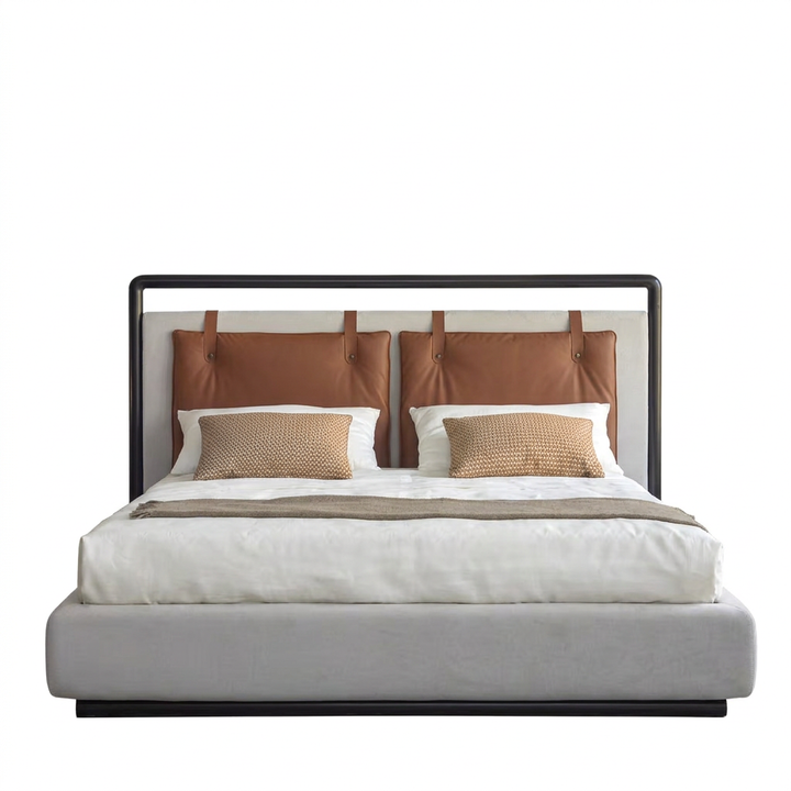 Corin bed front view on white background