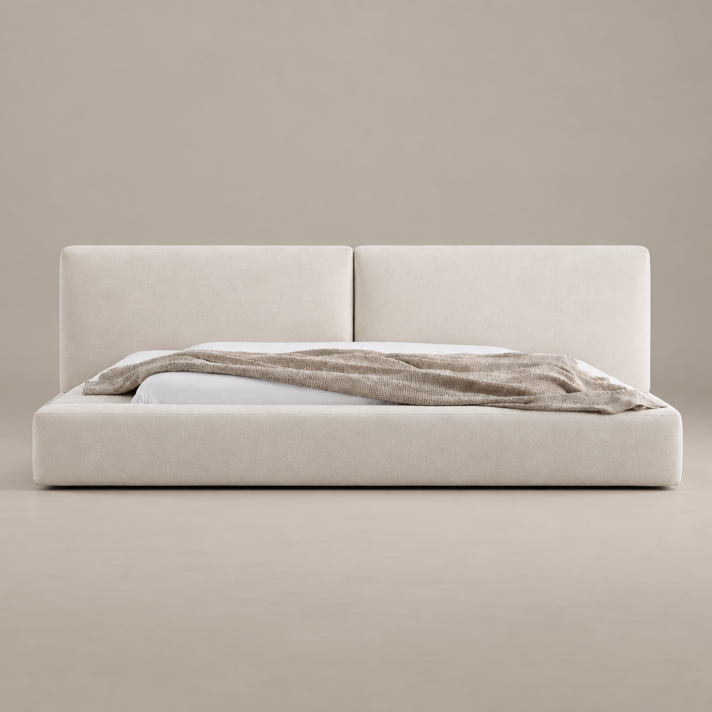 Sora bed on a taupe studio background