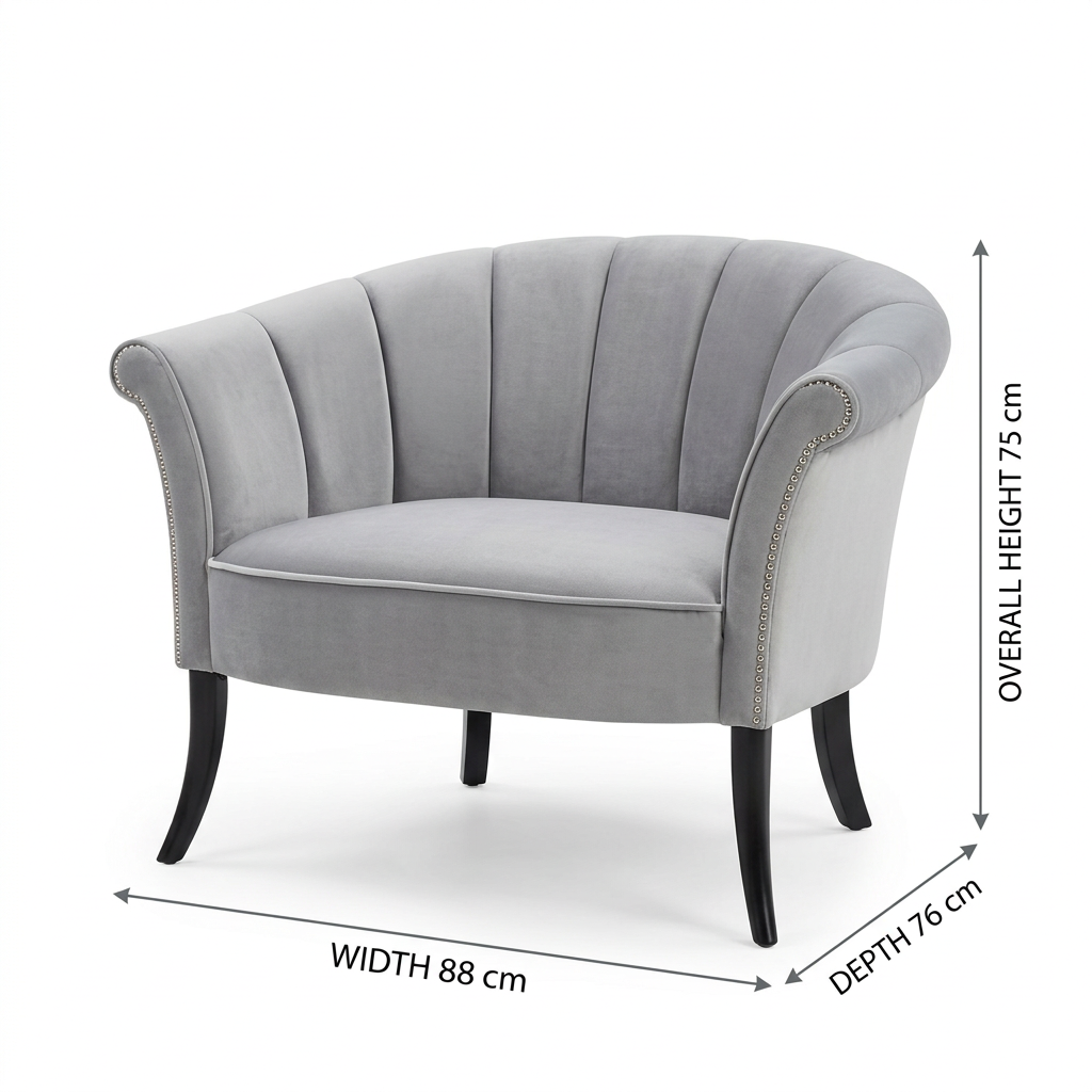 Serelle dimensions: width 88 cm, depth 76 cm, overall height 75 cm