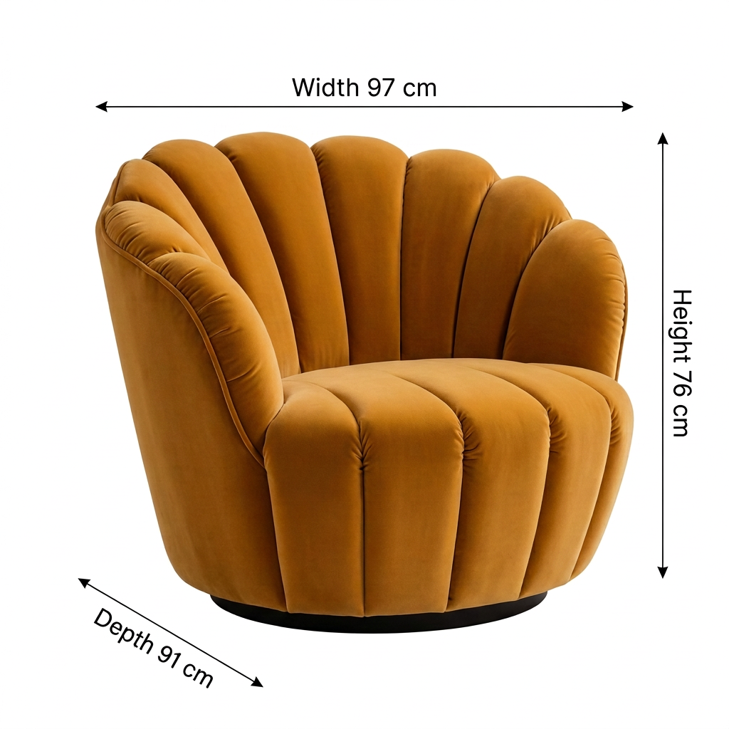 Iselle armchair dimensions: width 97 cm, depth 91 cm, height 76 cm