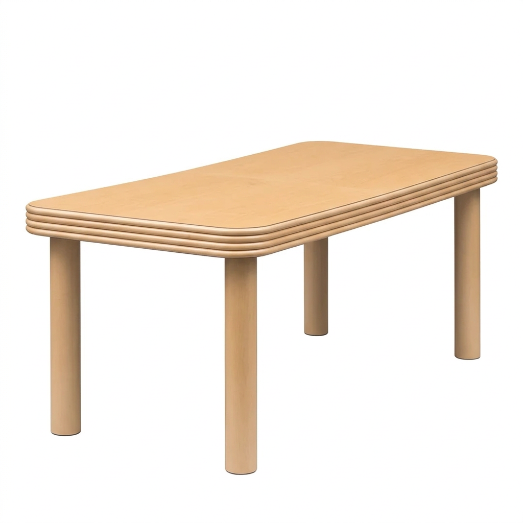 Maren wood dining table right angle