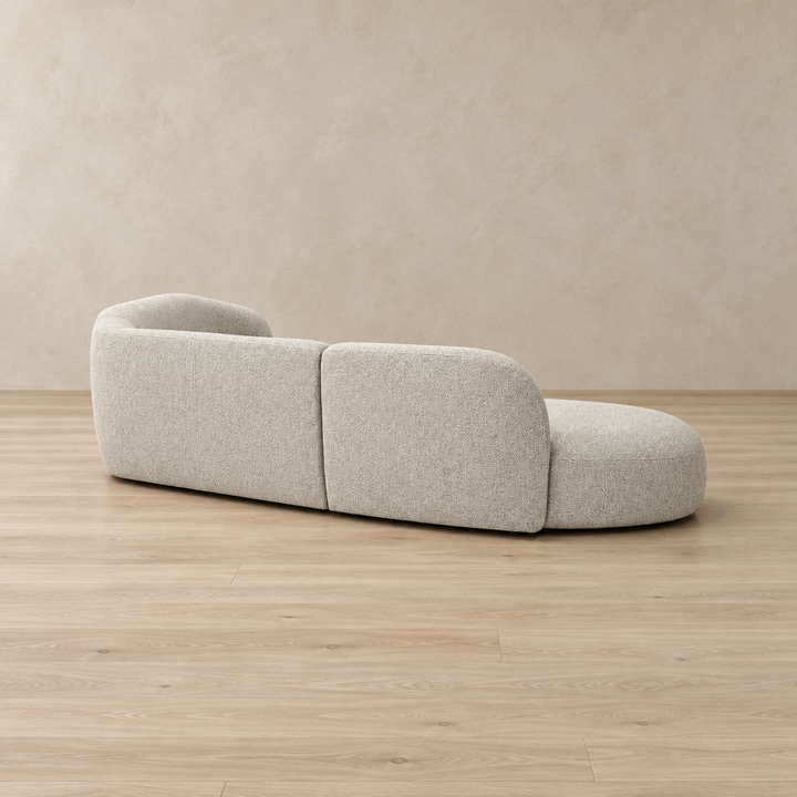 Savia white modular sofa rear view