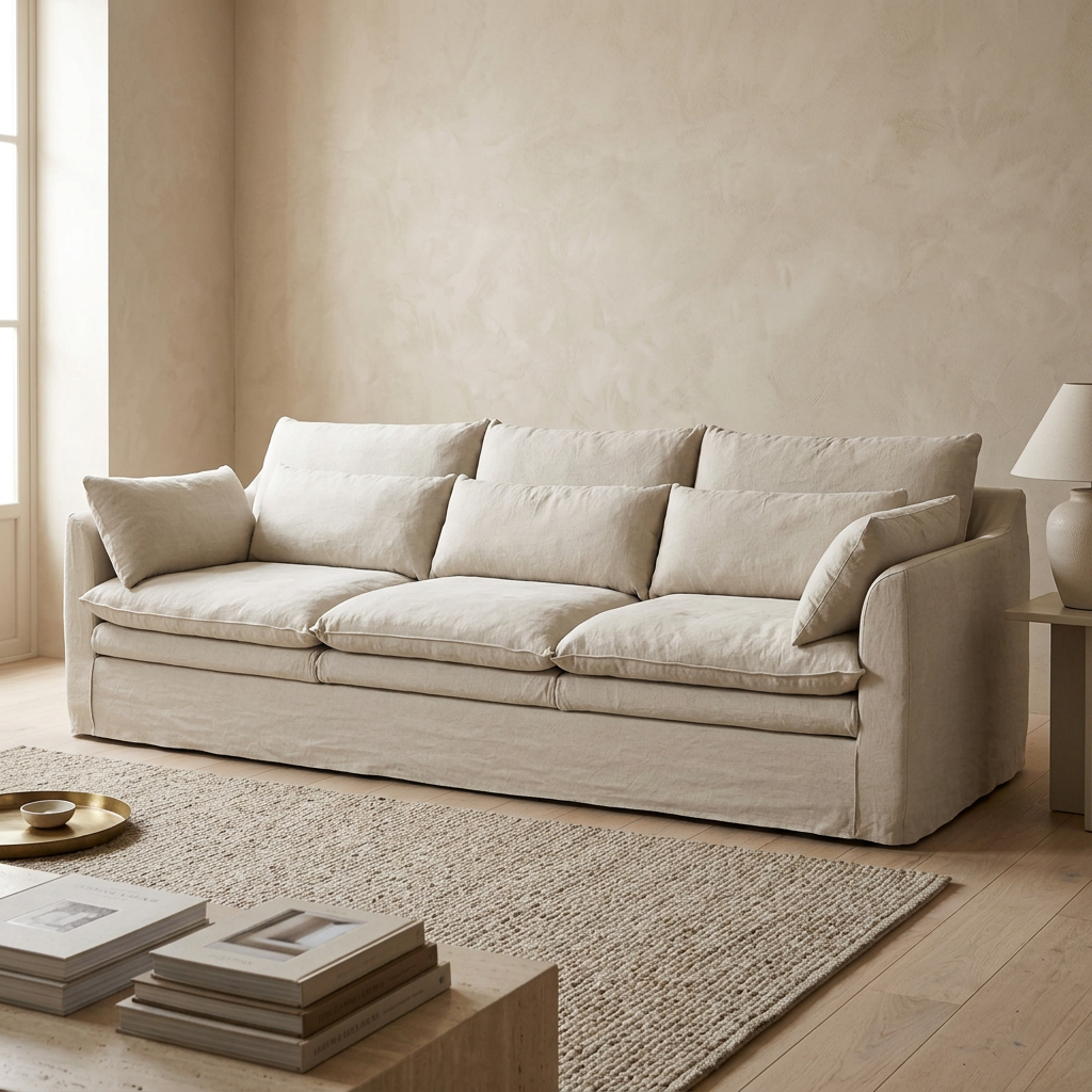 Celeste three-seater sofa in a living room