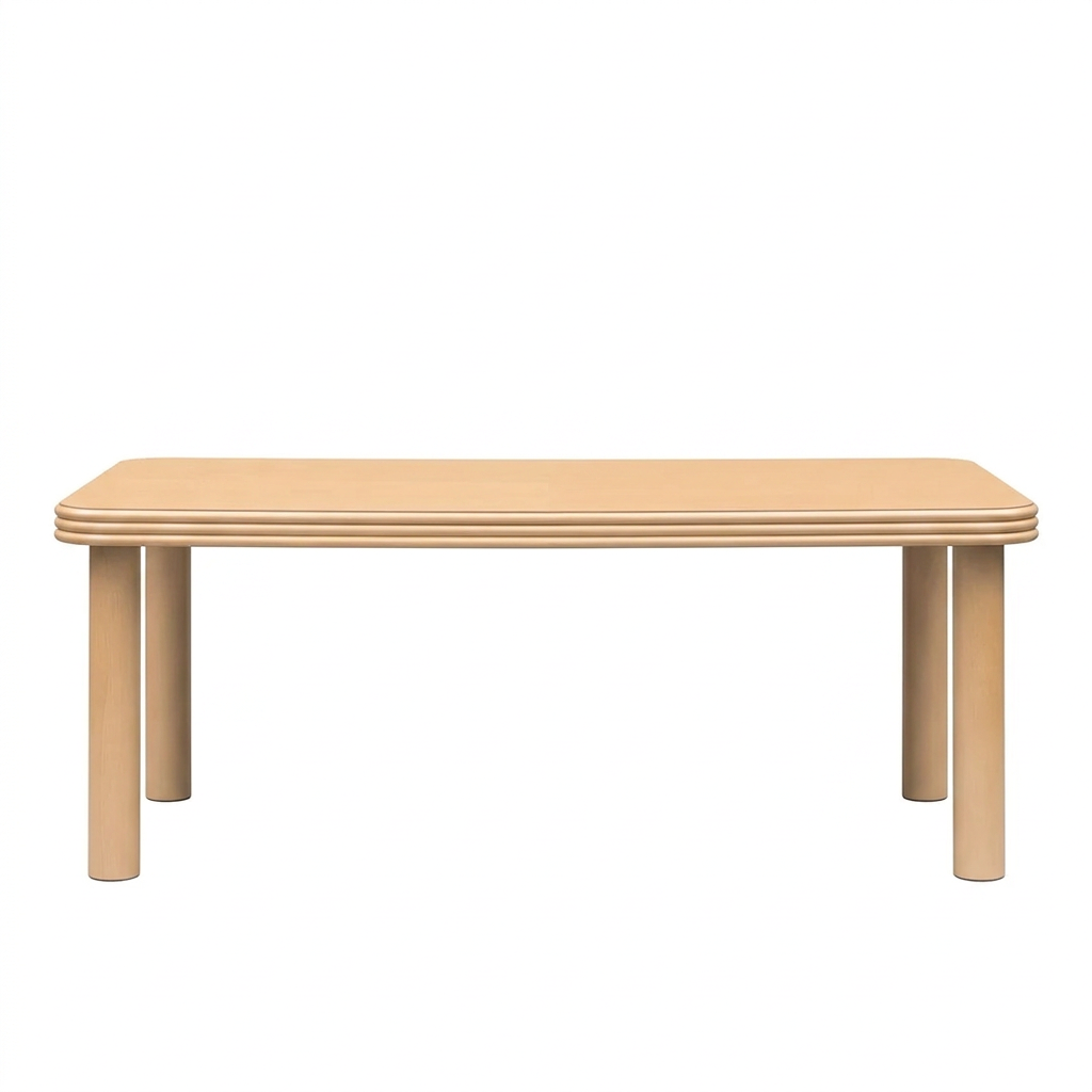 Maren wood dining table front view
