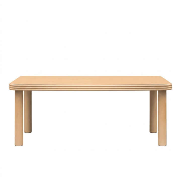 Maren wood dining table front view
