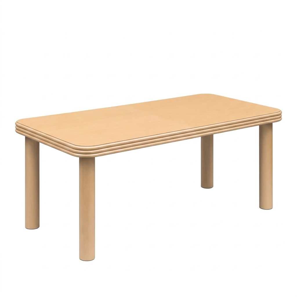 Maren wood dining table left angle