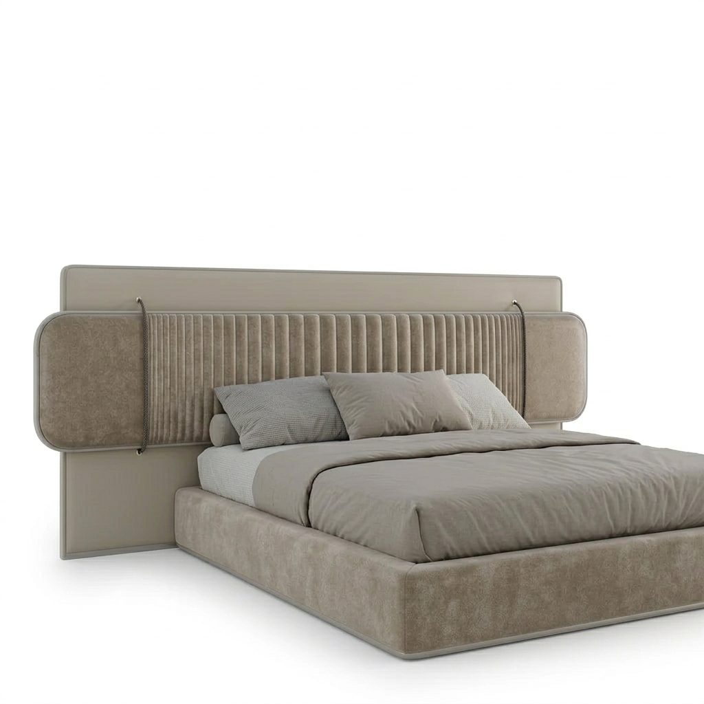Tavia bed right view on white background