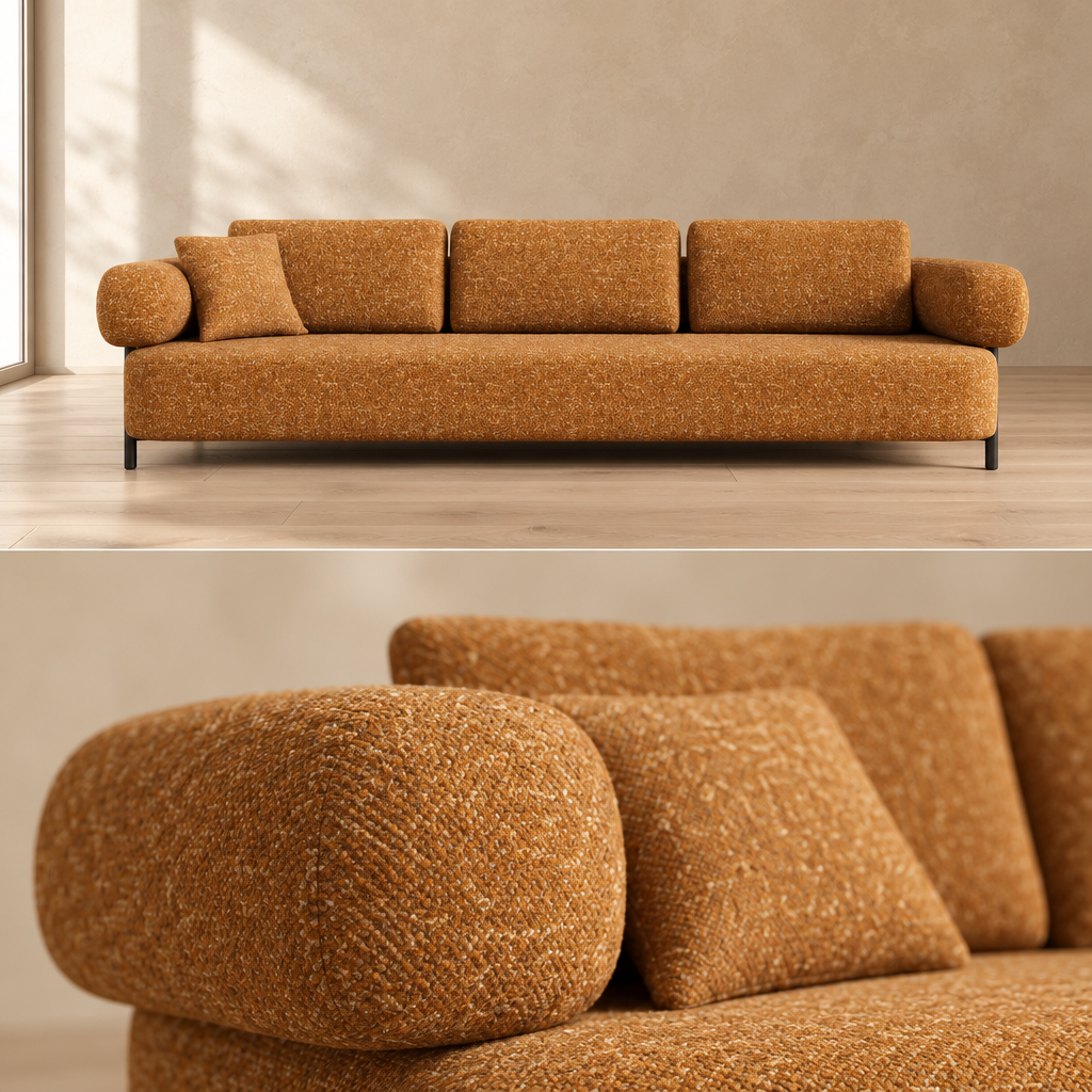 Elara sofa styled front view