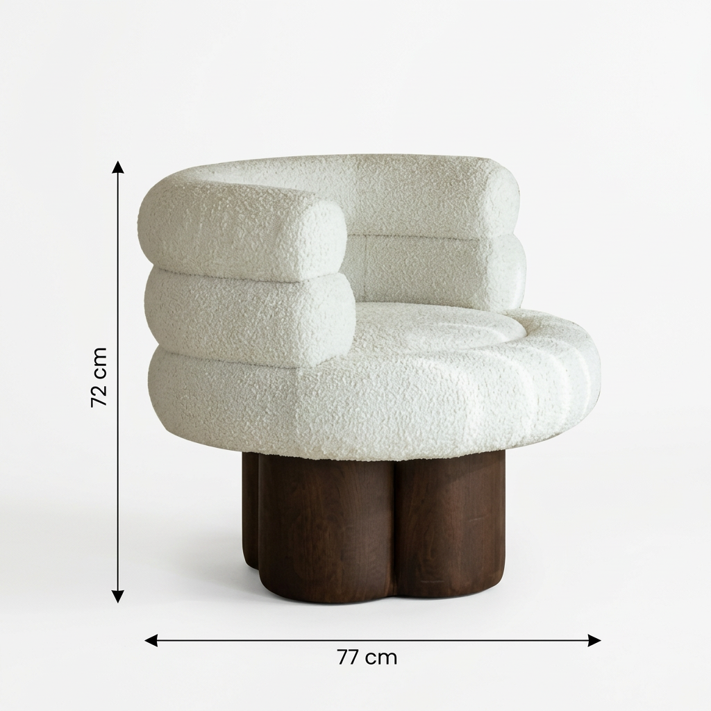 Avenelle armchair dimensions: width 77 cm and height 72 cm